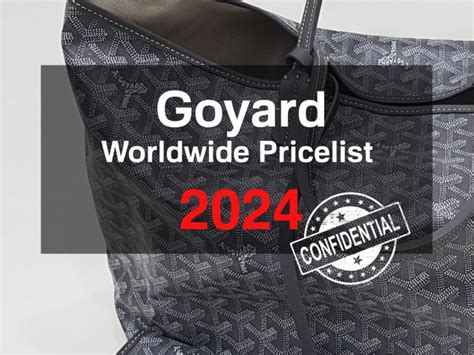 goyard preise 2024|2024 goyard card price list.